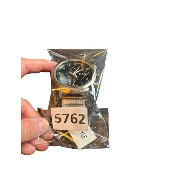 Mad Style Men's Analog Watch - Silver Mesh Band & Black Dial - Picture 10 of 10